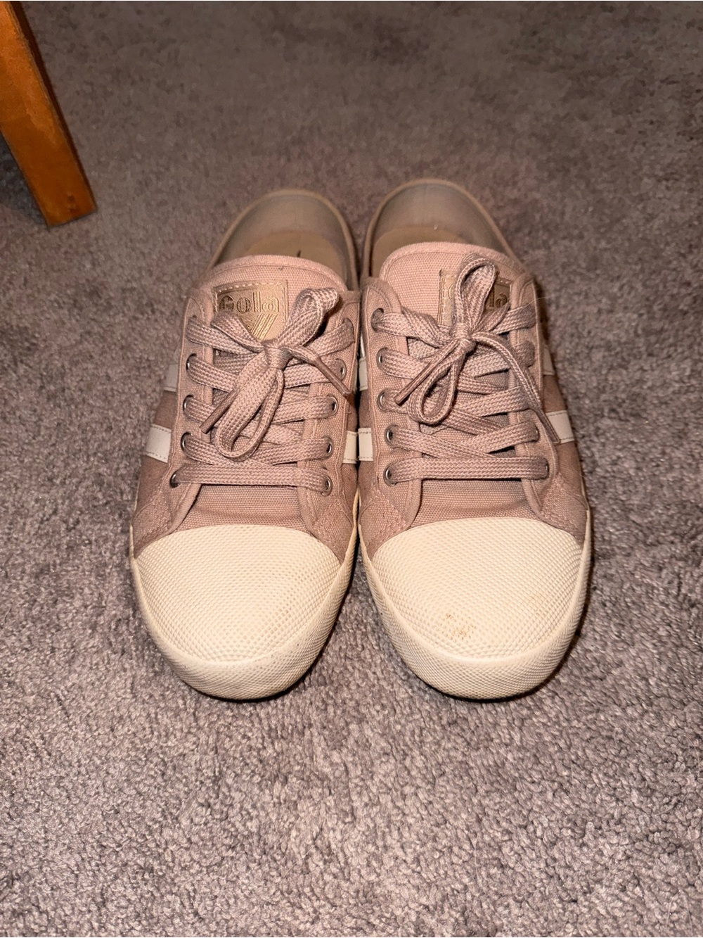 Gola Women's Pink Canvas Sneakers with White Toe